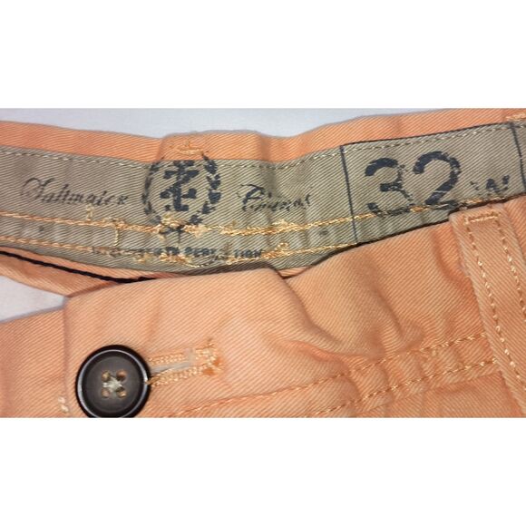 SALTWATER: Orange Flat Front Zip Up Shorts, Men's Size 32W - Picture 4 of 4